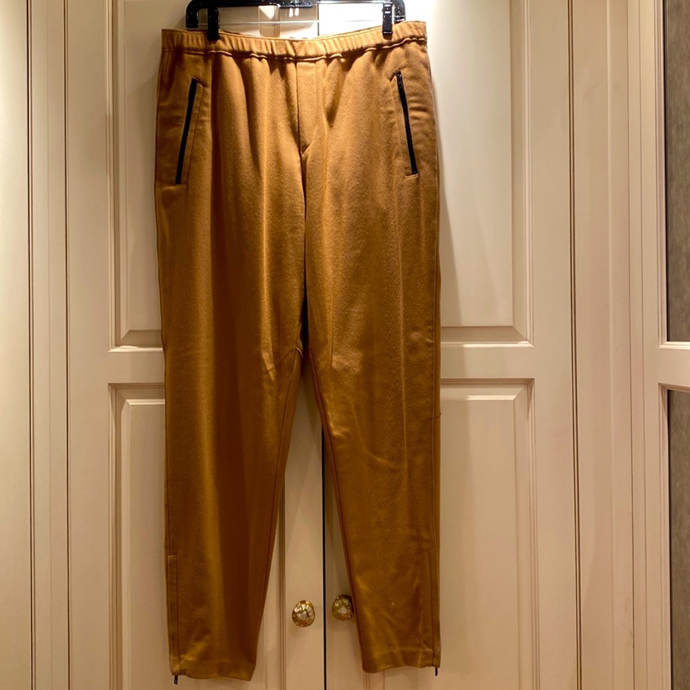 Rag & Bone drawstring waist camel wool pants size 10.